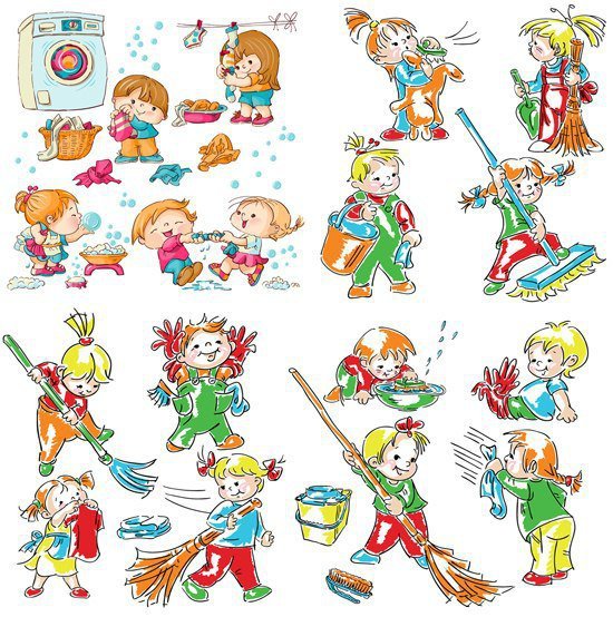 Мамины помощники на прозрачном фоне