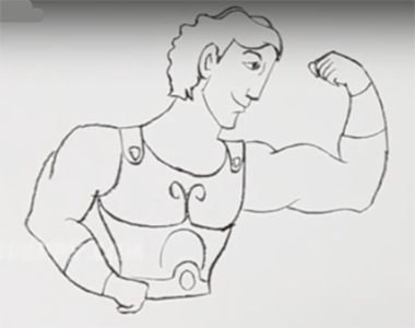 Рисунок Геракла пока дедушка