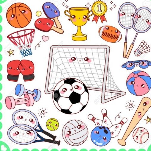 Спортивный инвентарь рисунки