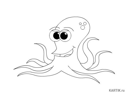 Заготовка осьминога для Paint