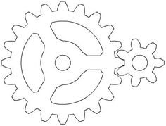 Шестерня трафарет