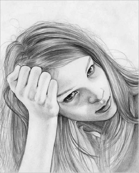 Девочка карандашом