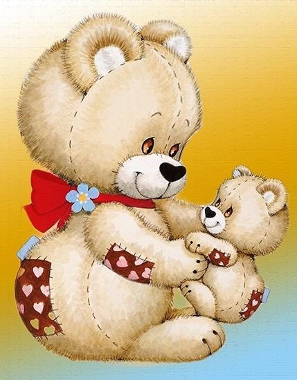 Открытка с медвежонком