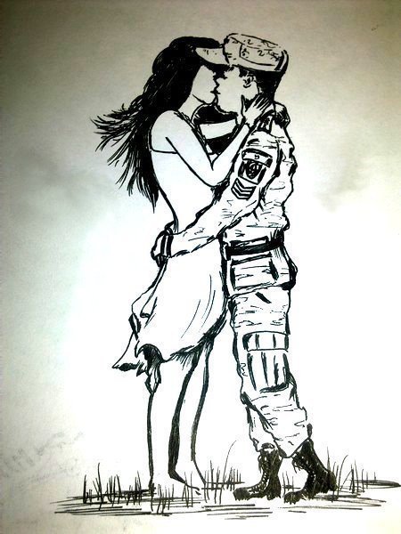 Армейские рисунки карандашом