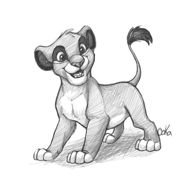 Наброски Король Лев Симба