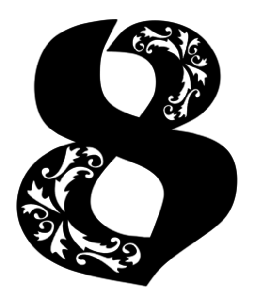 Цифра 8 трафарет