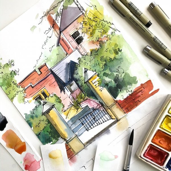 Скетчи маркерами