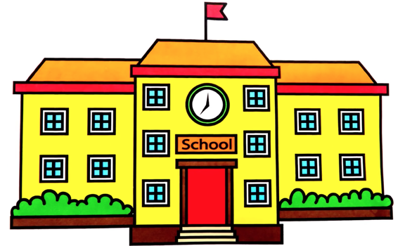 Рисование школы здания