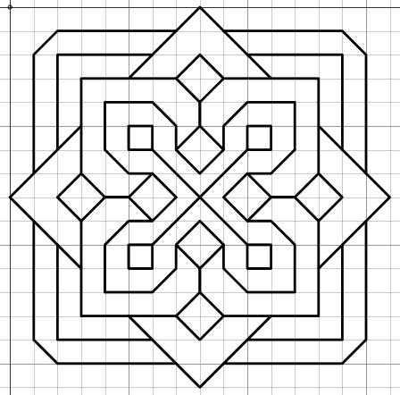 Узоры на клеточном листе