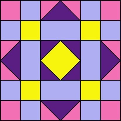 Геометрический орнамент в квадрате