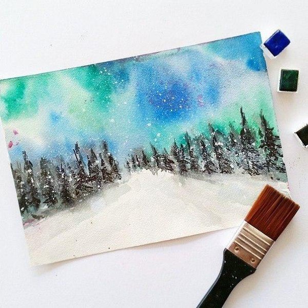 Рисование губкой