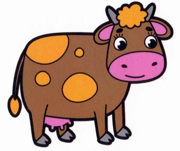 Смешная мультяшная корова