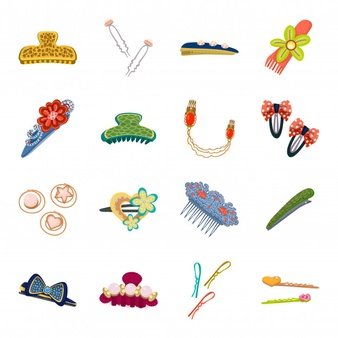 Заколки для волос вектор