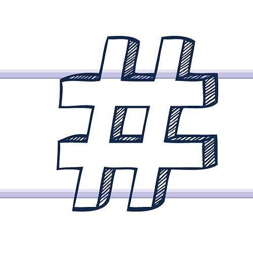 Хештег нарисованный