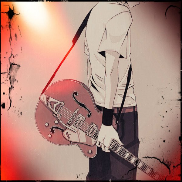 Арты парень с гитарой