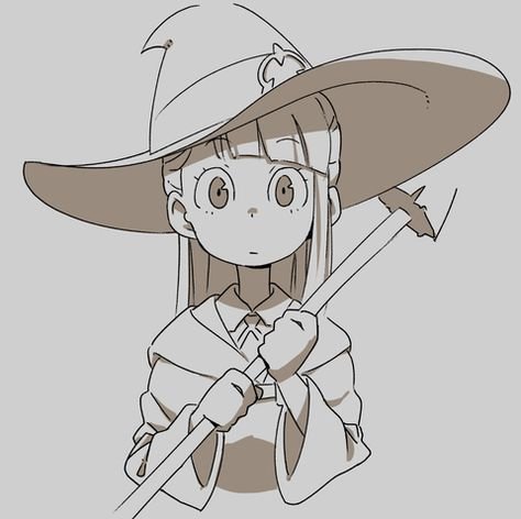 Раскраска аниме Академия ведьмочек