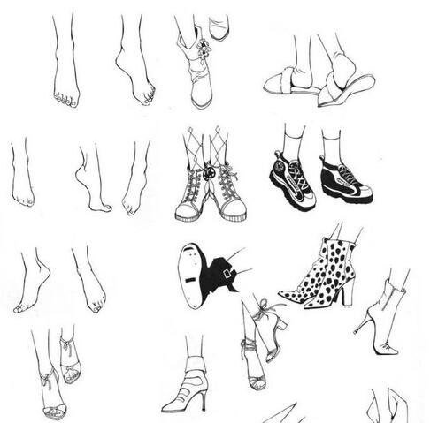 Ноги в обуви рисунок