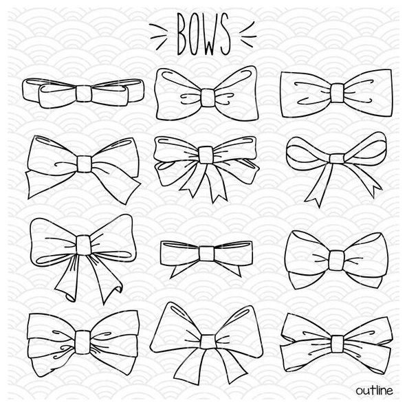 Модный бант рисунок