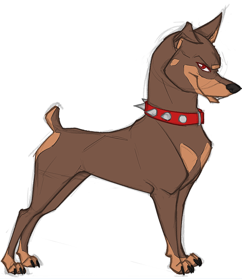 Аниме пёс Доберман