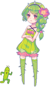 Аниме Кактус тян