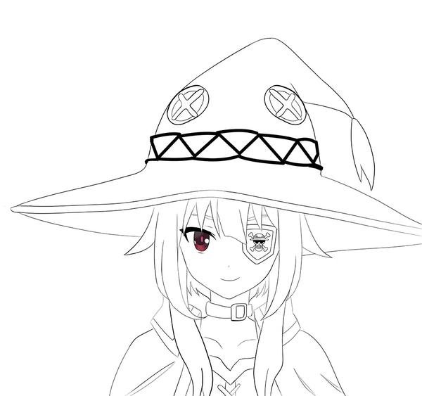 Мегуми раскраска