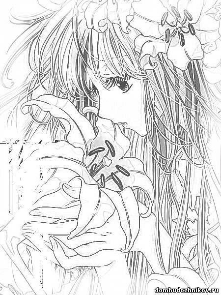 Рисунки аниме очень сложные