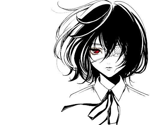 Мэй Мисаки черно белая