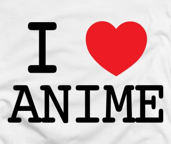 Надпись я люблю аниме