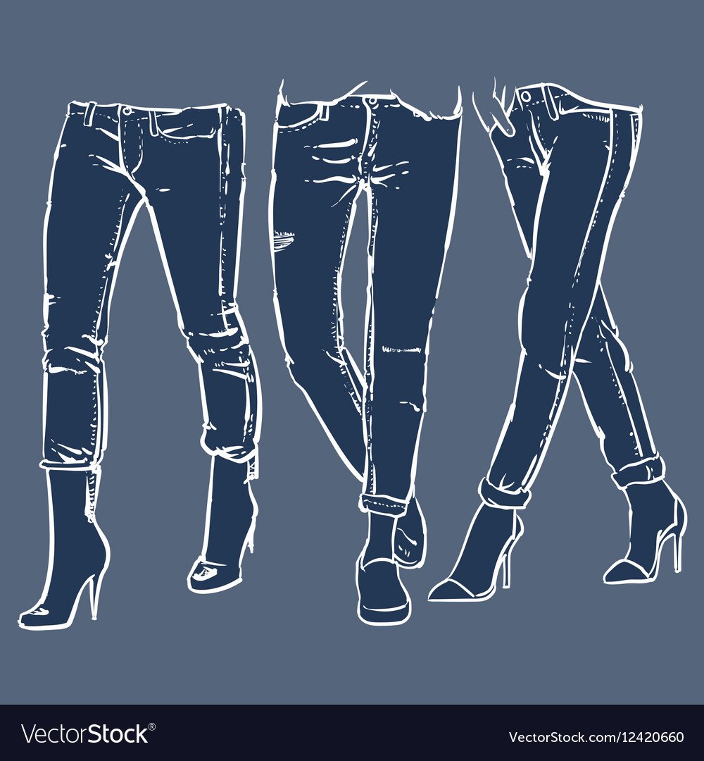 Рисование джинсов