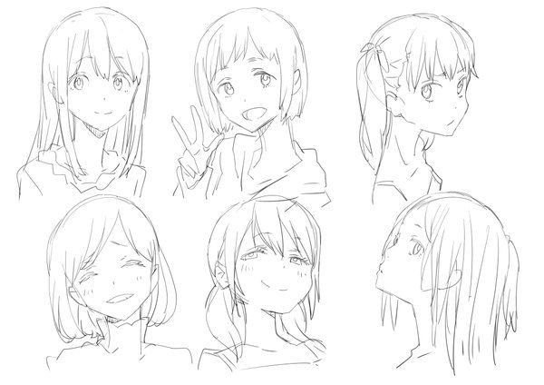 Аниме эмоции скетч