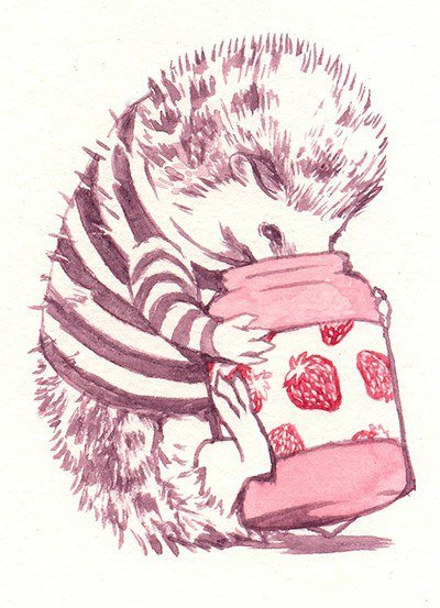 Ёжик аниме арт