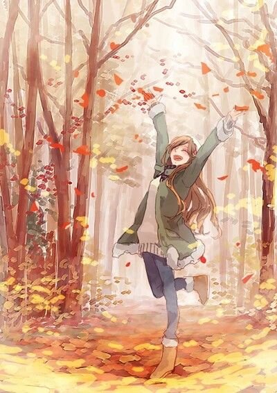Девочка осень арт