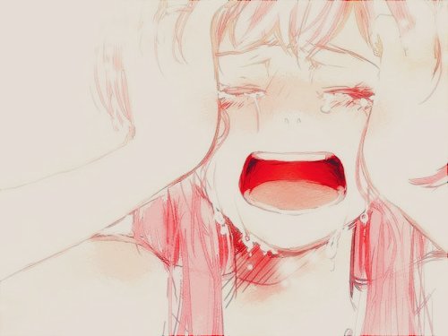 Аниме девушка кричит