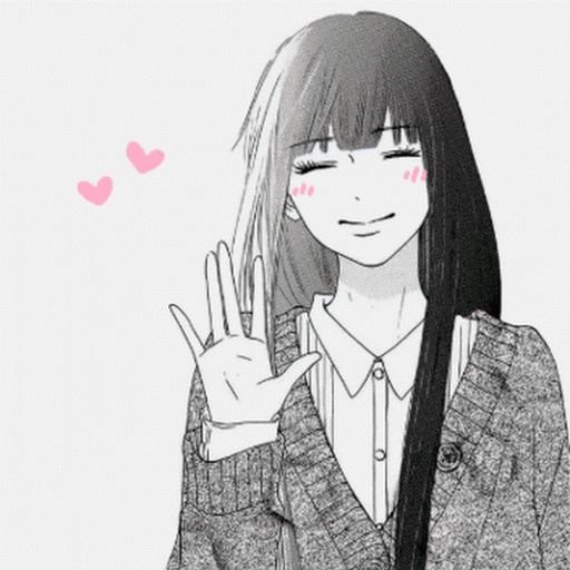 Аниме девочка машет рукой