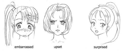 Анфас рисование в аниме