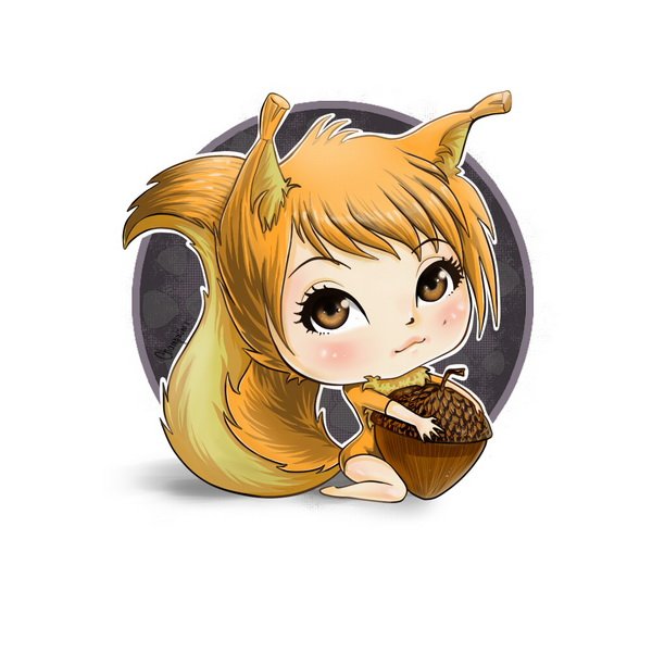 Аниме девочка белка