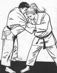 Раскраска дзюдо девушка