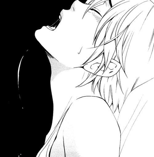 Аниме поцелуй в шею