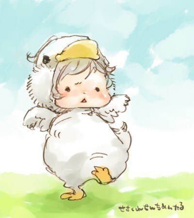 Девочка с цыплятами арт