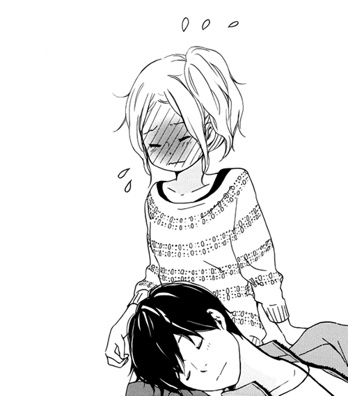 Аниме девушка стесняется парня