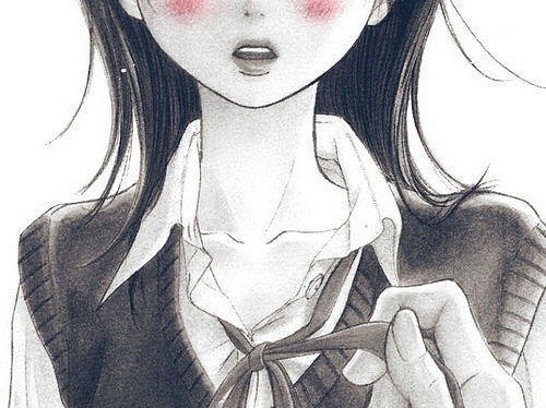 Манга девушка краснеет