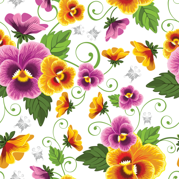 Цветочки на прозрачном фоне