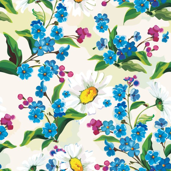 Красивый цветочный орнамент