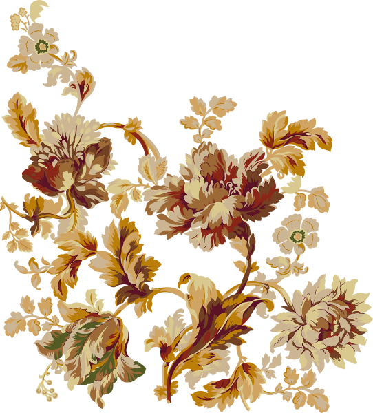 Цветочная рамка на прозрачном фоне для фольгирования