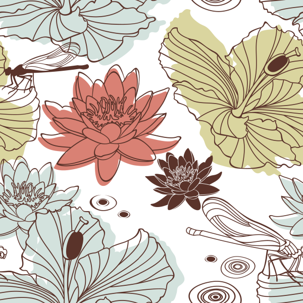 Весенние цветы орнамент