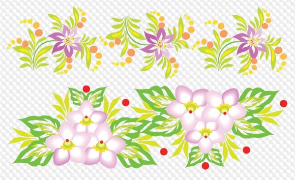 Фиолетовые векторные цветы