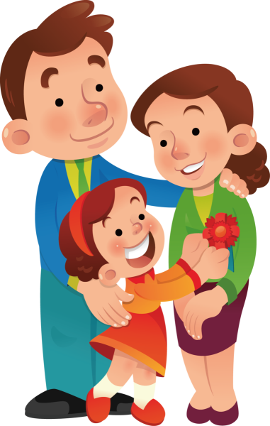 Дети с родителями клипарт