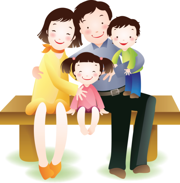 Дети с родителями клипарт