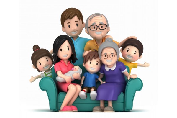 Семья мультяшная