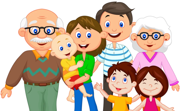 Семья на прозрачном фоне